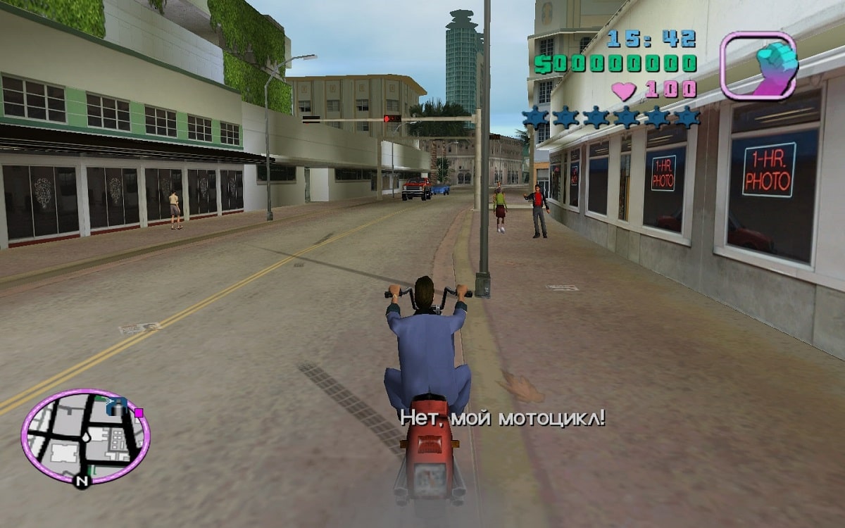 GTA Vice city - угнал мотоцикл